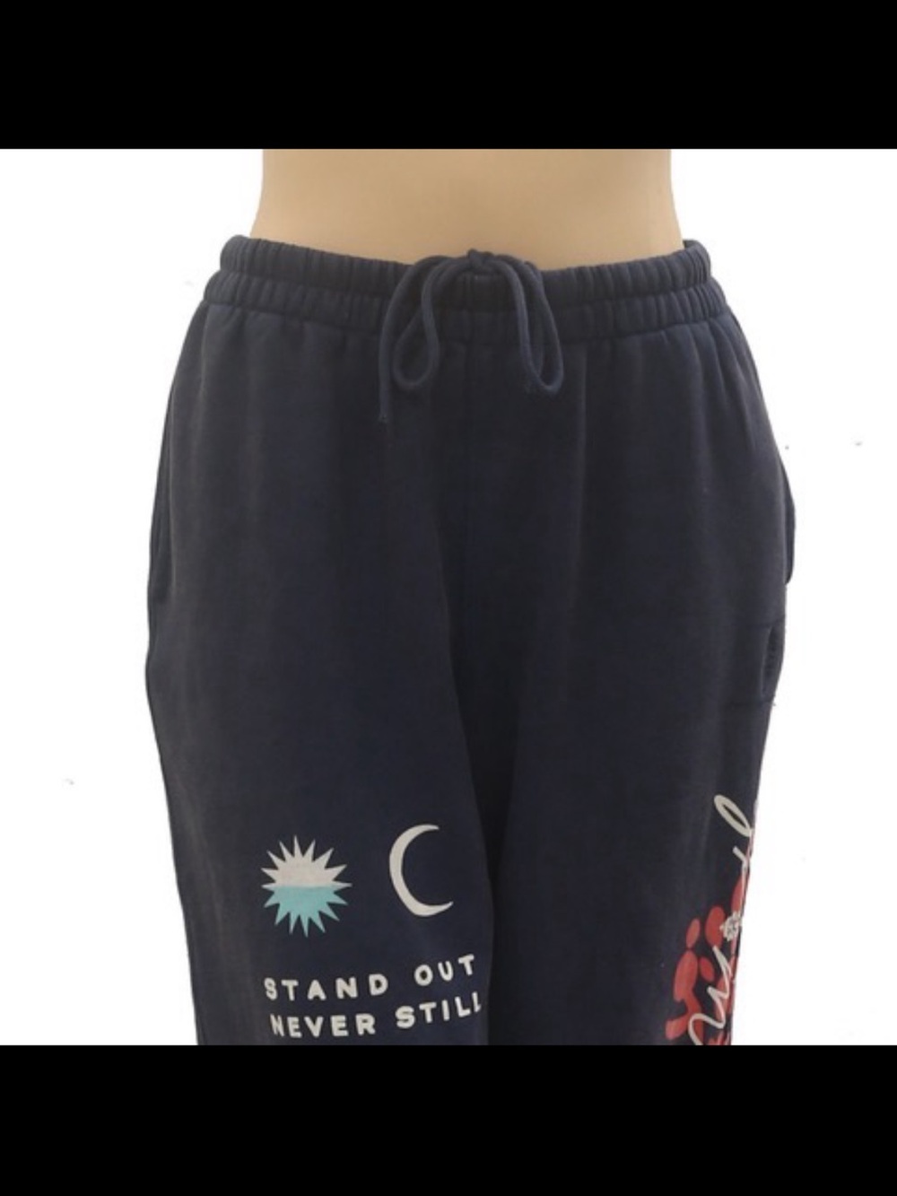 FP MOVEMENT ALL STAR GRAPHIC PRINT PANTS IN MIDNIGHT NAVY COMBO - Picture 5 of 10